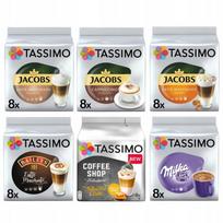 Kapsułki Tassimo Zestaw Latte Macchiato, Cappuccino, Smakowe 48 Kaw