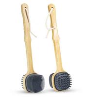 Dual-sided Brush Head Back Scrubber Easy To Clean Back Cleaning Washer  Exfoliating pilka spalva