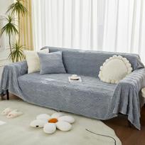 Šilta žiema, patogi trivietė sofa sofa, dulkėms dengiantis audinys, paprastas rudens ir žiemos gėlių pliušinis sofos antklodė 45*45(pillow case)