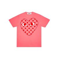 Comme des Garçons PLAY Pastelle Polka Dot Logo T-Shirt Pink Men Tops AZ-T276-051-3 M red