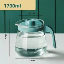 Vasaros šalto vandens virdulys 1700-2300ml Stiklinis arbatinukas Atsparumas aukštai temperatūrai Arbatinukas su filtruotu dangteliu Buitinis vandens ąsotis