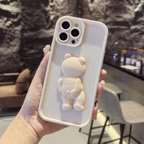Mielas Animacinis 3D Meškiuko Dėklas Samsung Galaxy A52 A32 A53 A13 A33 A52 A34 A15 A35 A55 S24 S23 S22 S21 Ultra Plus FE Minkštas Viršelis S24 Plus