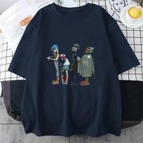 Muzikos grupė Gorillaz PUNK ROCK marškinėliai Vyrai, Moterys, 90-ųjų vasara M