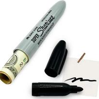 Creative Fake Red Black Marker Pen Hidden Compartment Sight Diversion Safe For Home Office Hide Necklace Money Small Valuables juoda