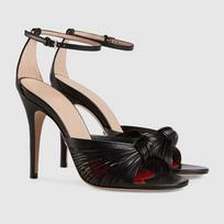 Fashion Gold Color Stiletto Heel Sandals Cross One Word Belt Round Toe Slingback Ankle Strap PU Sandals Women Fashion Party Large Size46 34