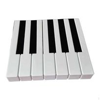 7 vnt. pianino klavišų dangteliai Pakeičiami klaviatūros priedai su priekinėmis dalimis Remonto įrankiai PP medžiaga 5.2cm