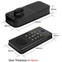 Tuya Smart Lock Fingerprint Electronic Deadlock Mechanical Key Auto Lock Home Office Security APP Digital Dead Bolt Lock