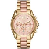 Michael Kors MK6359 Bradshaw Chronograph Moteriškas laikrodis 43mm ryškiai rožinė