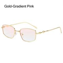 Anti Blue Light Irregular Square Shades with Metal Frame High-End Small Square Sunglasses Vintage Eyeglasses Frames