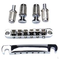 Chrome Bridge Tailpiece for Guitar