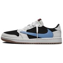 Travis Scott x Jordan Air Jordan 1 Universalūs žemi Vintažiniai Krepšinio Batai Unisex Juodi Mėlyni DZ4137-700(Komanda658-) 35.5 gray