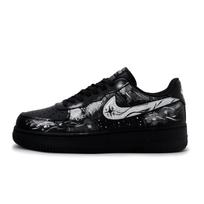 Nike Air Force 1 Night Legend Black Pu Low top Skateboard Shoes Unisex Absolute Black FZ0627-010(Team1925-) 42.5