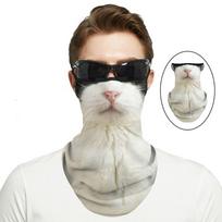 Summer lce Silk Breathable Bandana 3D Animal Face Mask Cover Scarf Cycling Running Scarf Riding Hiking Sports Neck Protection