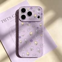 Tulip Floral Anti-Fall Phone Case for iPhone 13/15 Pro/16/17 Pro iPhone 16 Plus