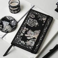 [K-Aesthetic] Mother-of-Pearl Vintage Stationery Collection - Traditional Korean Art Journaling & Bujo Sticker Set 01 Hologram Tiger Notebook