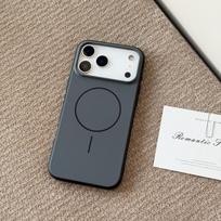 Two-Tone Magnetic Apple iPhone 17 & 16 Pro Max Drop-Proof Case with Skin-Feel iPhone 13 juoda