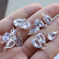 5PCS Copper Zircon Water Drop Crystal Zircon Pendant for DIY Jewelry Accessories sidabras