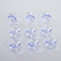 10 vnt. dvipusis siurbtukas - siurbimo pagalvėlės stiklui, plastikinis siurbtukas 20mm skaidri