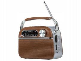 Radio Przenośne Kuchenne Retro Vintage Bluetooth Am/Fm/Mp3/Usb/Sd+Akumula