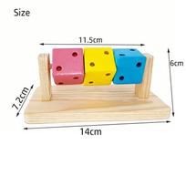 Hamster Funny Magic Cube Wooden Chew Toy Exercise Intelligence Training Colorful Wooden Block for Small Animals Hamster Sports