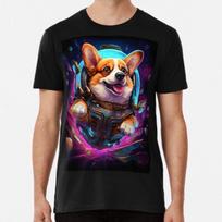 Corgi in Outer Space Funny Welsh Corgi Dog L S to 5XL Made in the AU/USA T-Shirt Mens Womens Tees Top 3XL