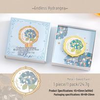 Ketchup Girl Garden Series Flower Theme Journal Clips - 4 Metal Baked Paint Types