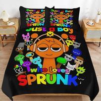 Sprunki Bedding Set 3D Printed Anime Game Skin-Friendly Suitable for Bedroom Duvet Cover Set With Pillowcases Kids Home Textile 135x200cm