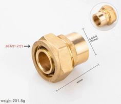 1620/ 2632 / 2025 /1216 PEX-AL-PEX Compression Pipe Joint Copper Solar Radiator Floor Heating Female Male Thread Wire Tee Elbow 2025-BSPP 1-Male&Other