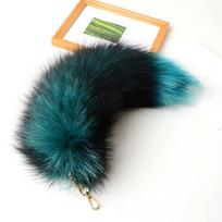 Cute Plush Fox Tail Keychain Fashion Faux Fur Animal Tail Pendant Key Chain For Women Men Bags Keys Holder Keyring Charm Jewelry