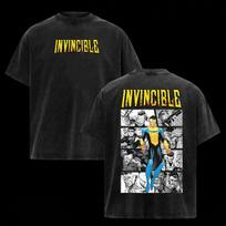 Invincible Shirt Heavy Cotton Mark Grayson Comic Panels Oversized Graphic Top L