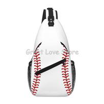 Baseball Sling Chest Bag for Women Men Sport Baseball Crossbody Backpack Unisex Travel Shoulder Bags Portable Waterproof Daypack