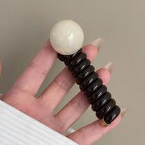 2Pcs New Vintage Ball Straight Elastic Headband for Women Girls Ponytial Holder Hair Tie Scrunchie Hairband Hair Accessories