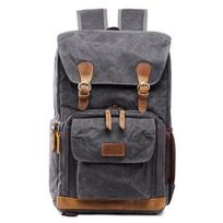 camera bag Canvas Batik Waterproof Photography Outdoor Wear-resistant Large Photo Camera for Fujifilm Nikon Canon Sony Backpack tamsiai pilka spalva