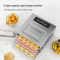Home 6-Layer Food Dehydrator with Stainless Steel Body for Fruits & Vegetables, 110V