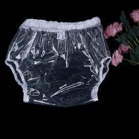 Transparent TPU Waterproof Adult Diaper Cover - Breathable, Washable, Leak-proof ABDL Plastic Panties XS (Waist 50-70 cm, 20-30 kg)