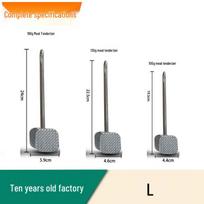 Zinc Alloy Double-Sided Meat Tenderizer Hammer - Stainless Steel Finish.