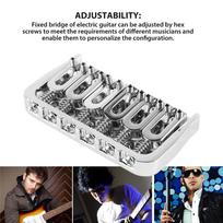 Black\Silver Electric Guitar Fixed Bridge Hardtail Saddle Bridge  Electric Guitar Replacement sidabras
