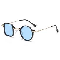 Steampunk kvadratiniai apvalūs anti-UV akiniai nuo saulės Nauji Moterys Vyrai Prabangūs Asmeniniai Akiniai nuo saulės Punk Shades Akiniai Moteriški Akiniai UV400 mėlyna