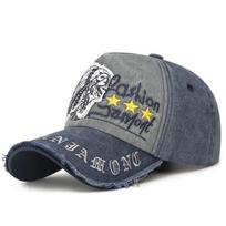 NORTHWOOD Retro Men's Baseball Hat Kpop Snapback Cap Women Cotton Dad Hats Bone Casquette Pattern Trucker Caps 56-60 cm tamsiai mėlyna spalva