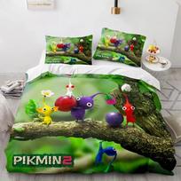 PIKMIN patalynės komplektas Viengulis Twin Pilnas Queen Karališko dydžio Pikmin 2 patalynės komplektas Suaugusiųjų Vaikų Miegamojo Antklodės užvalkalų komplektai 3D spausdinimas 036 EU Single 135x200cm beige