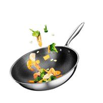 Universal 316 Stainless Steel Non-Stick Frying Pan for Induction and Gas Stoves 32cm