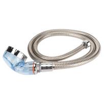 Shampoo Bowl Sprayer Head Hose Kit Salon Barber Shop Facilities 120cm Electroplating Tube L Blue Pressurizing Nozzle