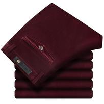 Vyriški aukšto juosmens velvetiniai kelnės - Storos, kasdienio kirpimo, skirtos rudeniui/žiemai 35 (2'8" Waist)
