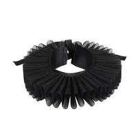 Women Neck Ruff Collar Ruffled Collar Renaissance Elizabethan Cosplay Gift juoda