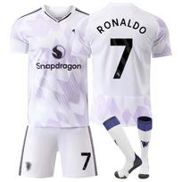 2025-26 „Manchester United“ išvykos #7 RONALDO Sportinis treniruočių marškinėlių rinkinys su kojinėmis Paaugliams Vaikams Suaugusiems Individualus vardas Futbolo aprangos 16