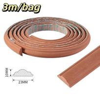 3m/bag EVA Material Self-Adhesive Wall Trim Imitation Wood Texture Paintable Surface Decorative Strip Classic French Style Width 23mm ruda