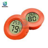 -50~ +70°C Mini LCD Digital Thermometer Hygrometer Round Temperature Humidity Tester Sensor Detector For Freezer Cigar Box