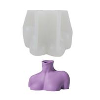 Human Body Half-body Silicone Mold Diy Succulents Concrete Flower Pot Vase Plaster Cement Clay Mold Plants Holder Mold 1