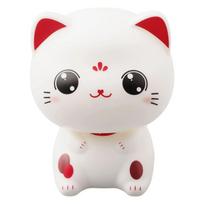 1pcs Solar Powered Maneki Neko Waving Arm Beckoning Fortune Cat Swinging Nodding For Home Office And Car Decordesktop Ornament