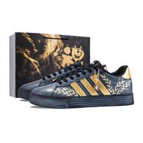Adidas Daily Noon Kviečių Spalvos Balnelio Spalvos Atsparūs Trinčiai Neslystantys Žemi Kateboardo Batai Unisex Auksiniai Juodi KH8004(Team626-) 43⅓ gray